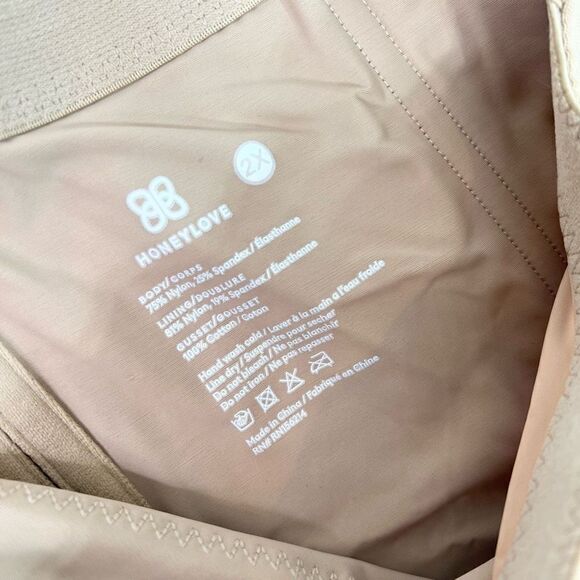 HoneyLove Super Power Shorts Womens 2X Sand Beige Compression Shaping Bottom - Picture 6 of 10